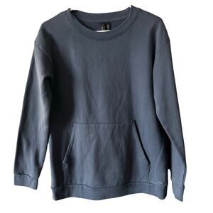 NWOT Mondetta Blue Women's Crewneck Sweatshirt with front pocket sz S